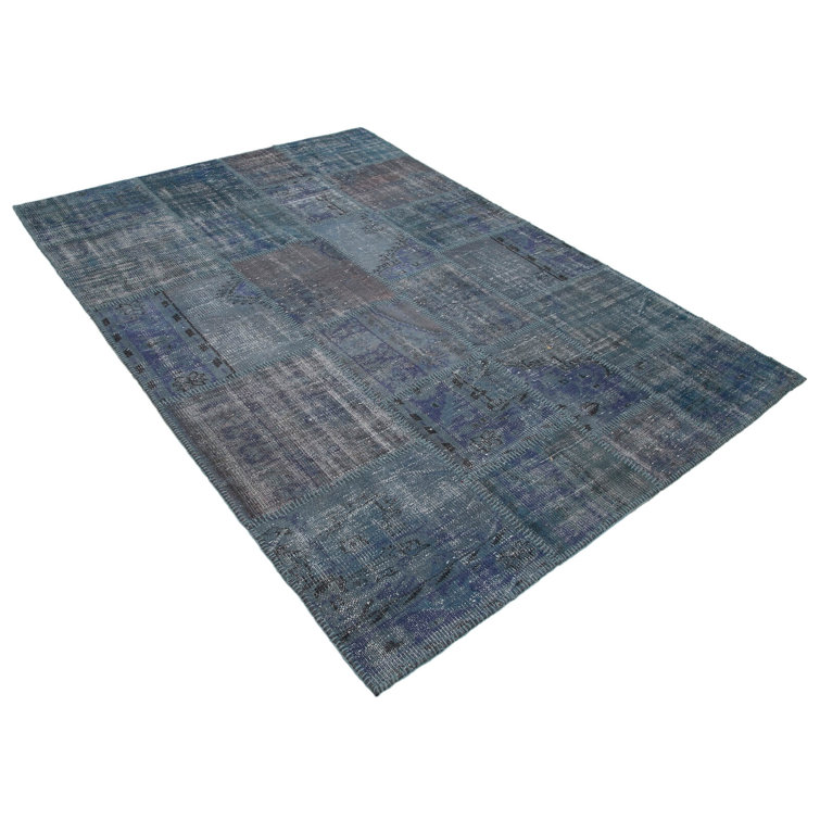 Blue Elephant Hand Knotted Blue Rug Wayfair.co.uk